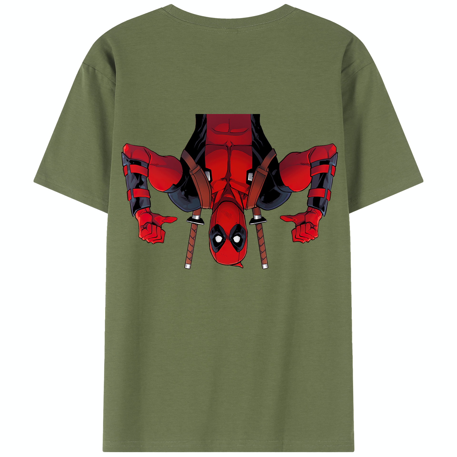 （画像用） Deadpool デッドプール 綿100％半袖Tシャツ（背面プリント）
